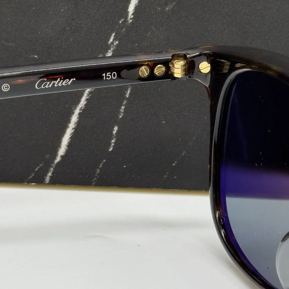 NEW CARTIER HAVANA UNISEX SUNGLASSES CARTIER CT0011SA 002